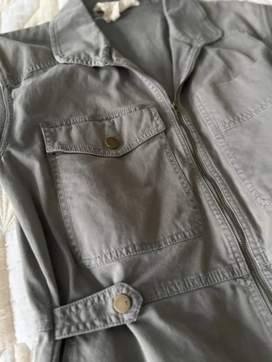 Anthropologie Pilcro Sleeveless Utility Romper | Size S | Green - Picture 6 of 10